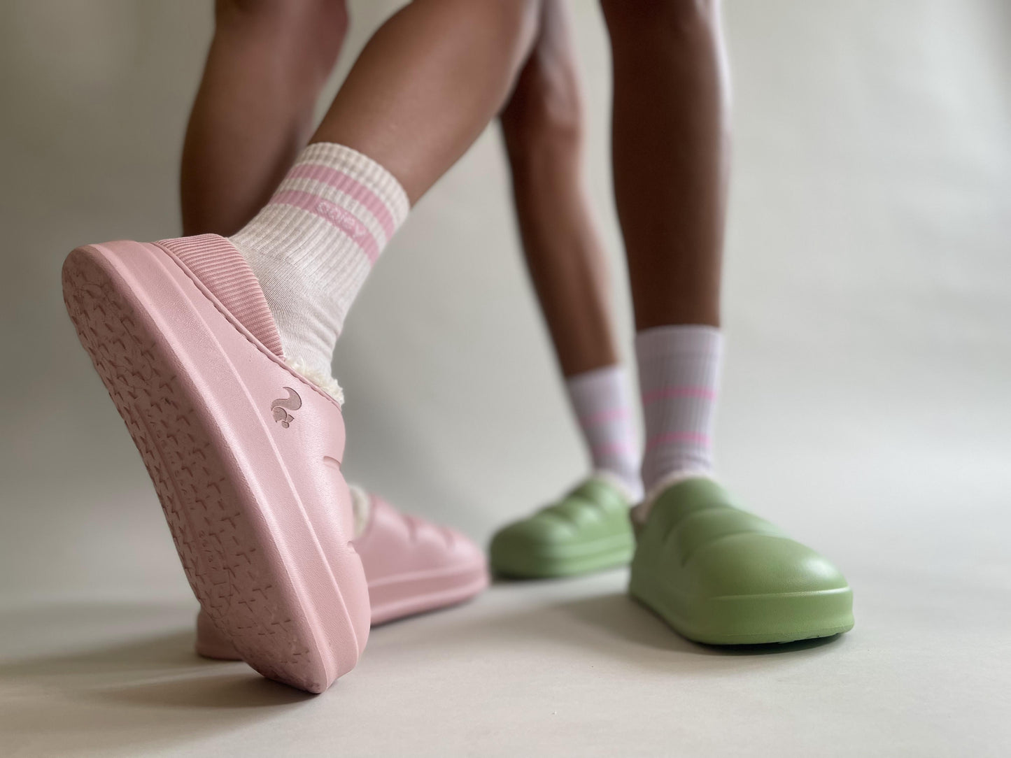 thies 1856 ® Fluffy Puffy Clog baby pink