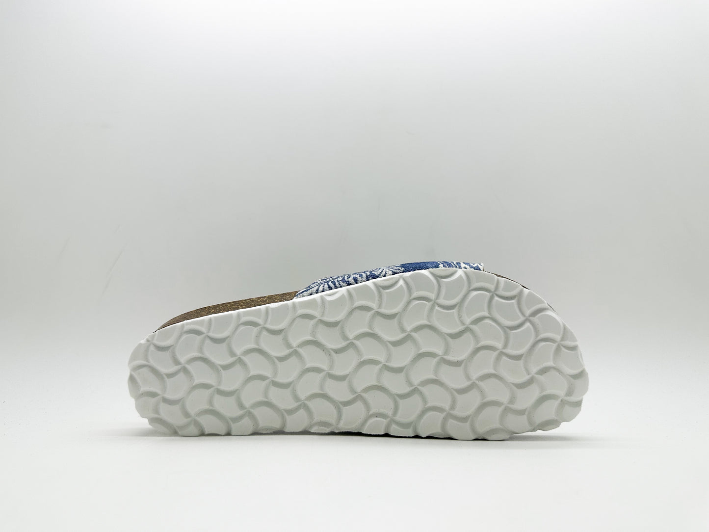 thies 1856 ® Rec Denim Pool Slide vegan paisley