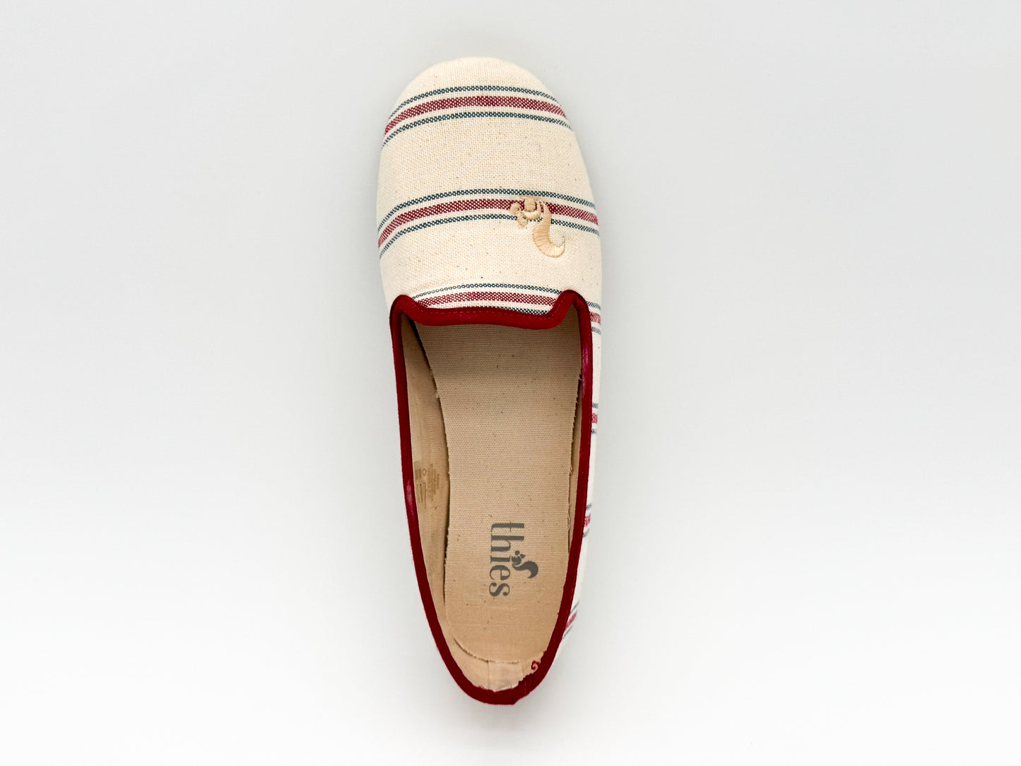 thies 1856 ® Eco Stripe Closed Slipper red blue stripe