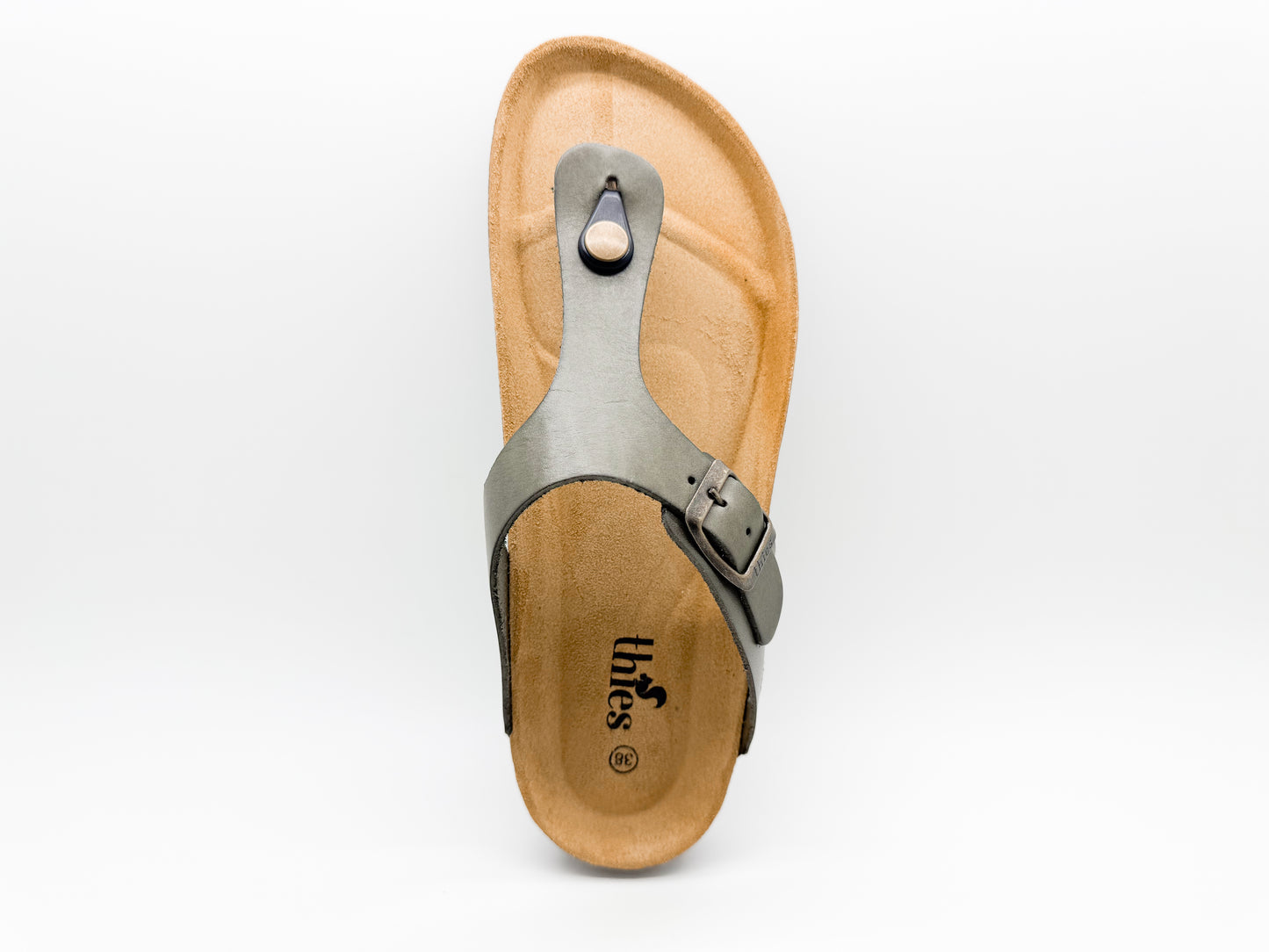 thies 1856 ® Eco Leather Thong Sandal wasabi