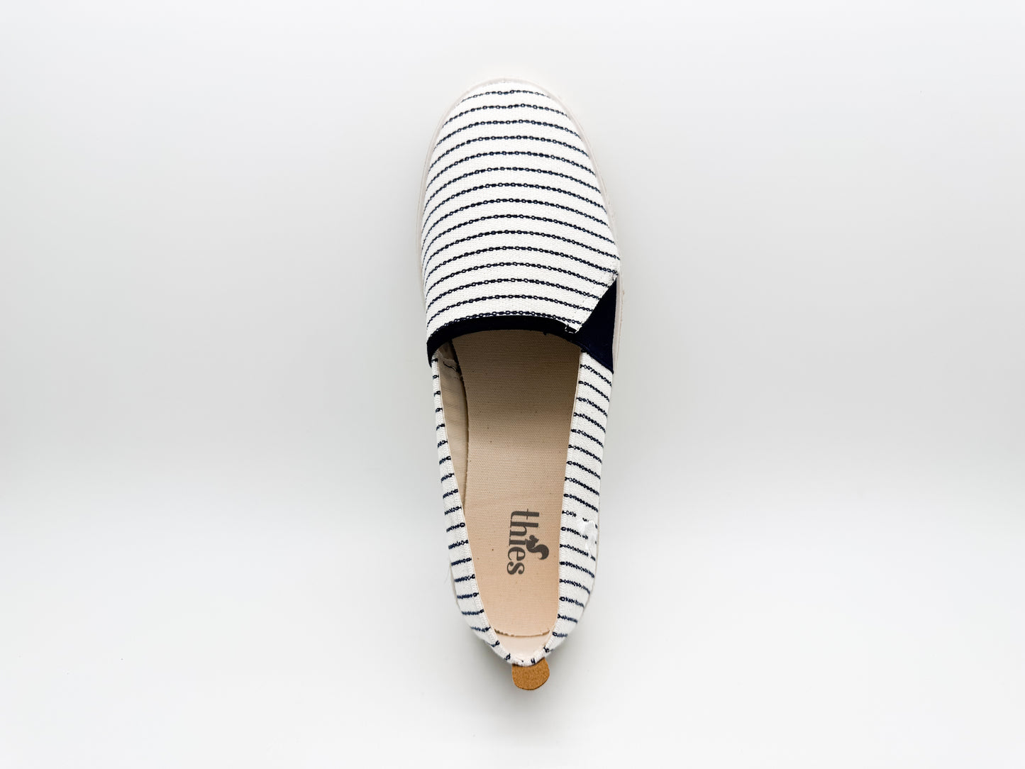 thies ® Mallorca Organic Cotton Espadrille vegan navy stripe