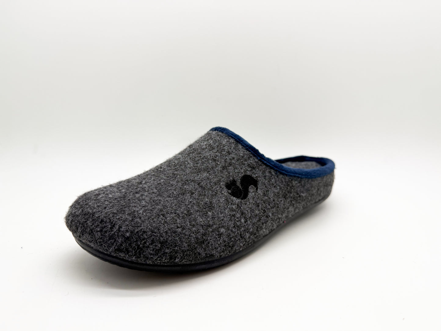thies 1856 ® PET Piping Slipper vegan dark grey navy