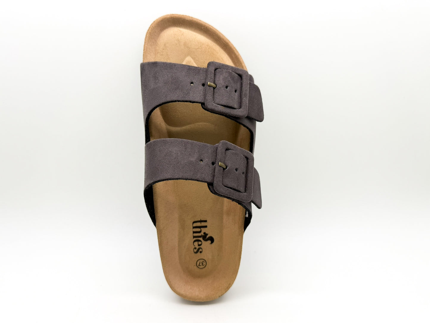 thies 1856 ® Eco Bio Covered Sandal vegan dark stone