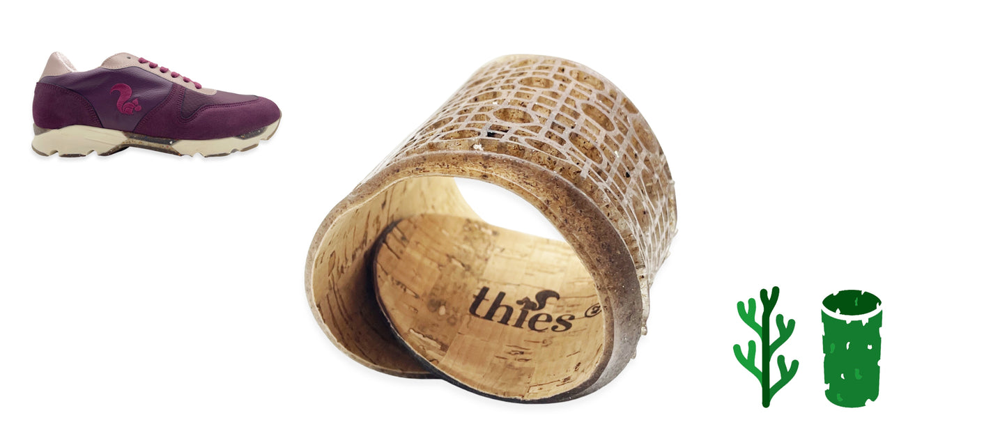 thies ® Eco Squirrel Runner algen kurk vegan donkere bes (W/X)