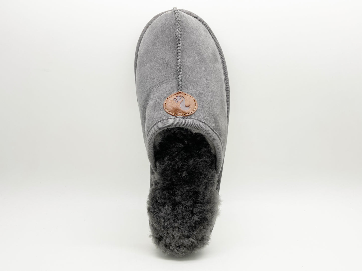 thies 1856 ® Sheepskin Grumpy Dad Slipper dark grey
