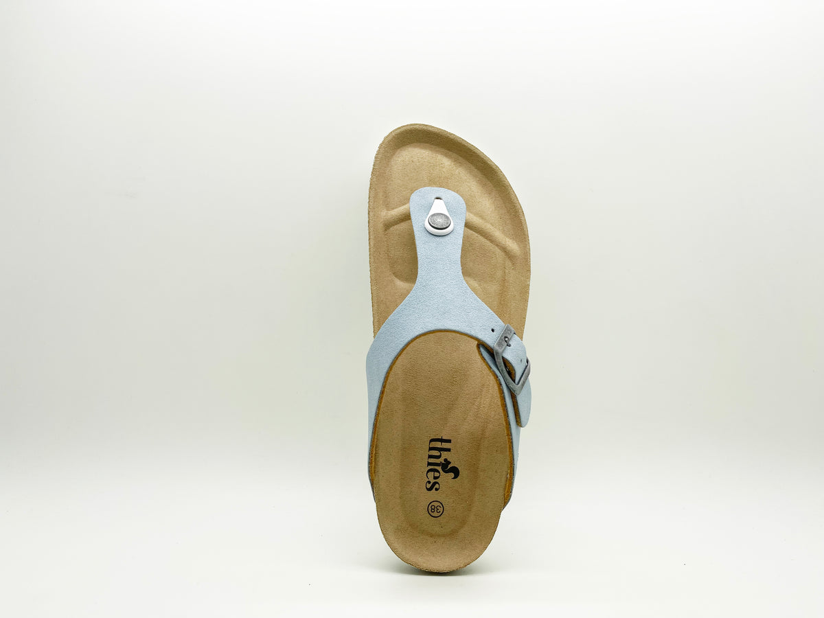 thies 1856 ® Eco Bio Thong Sandal vegan sky