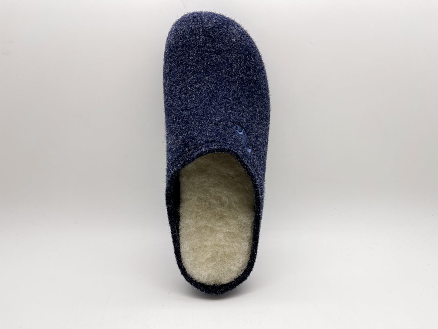 thies 1856 ® Gerecycleerde wollen pantoffels donker marineblauw (W)