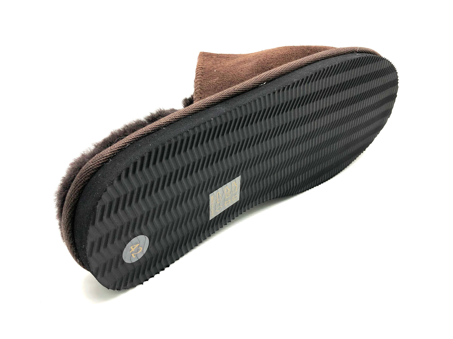 thies 1856 ® Sheepskin Grumpy Dad Slipper dark brown