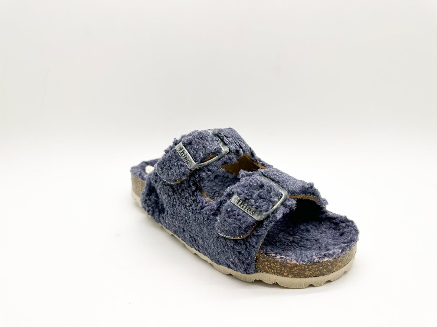 thies 1856 ® Kids Organic Teddy Sandal blue grey (K)