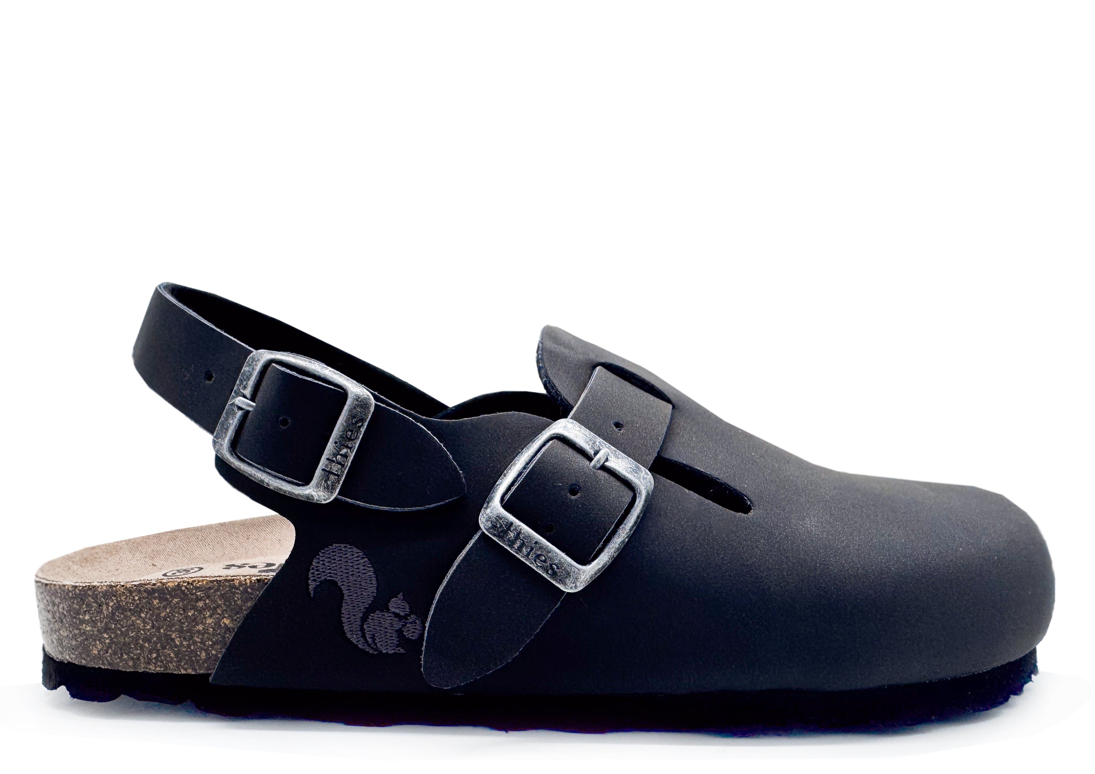 thies 1856 ® Eco Bio Backstrap Clog vegan obsidian grey – coilex