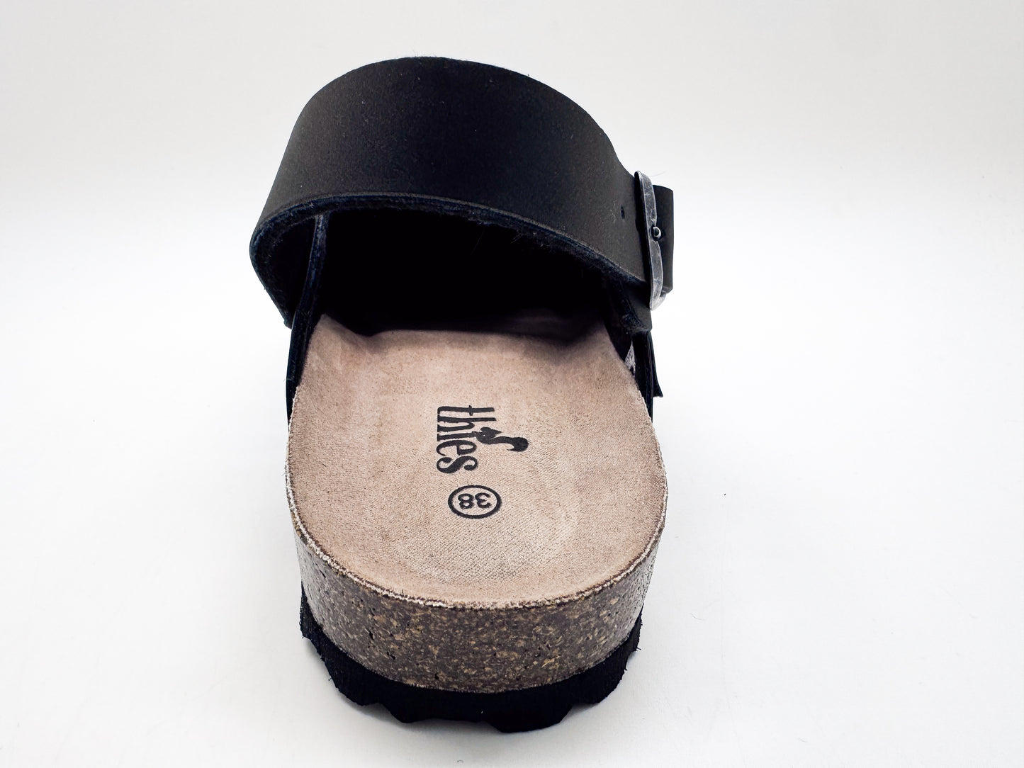 thies 1856 ® Eco Bio Backstrap Clog vegan obsidian grey