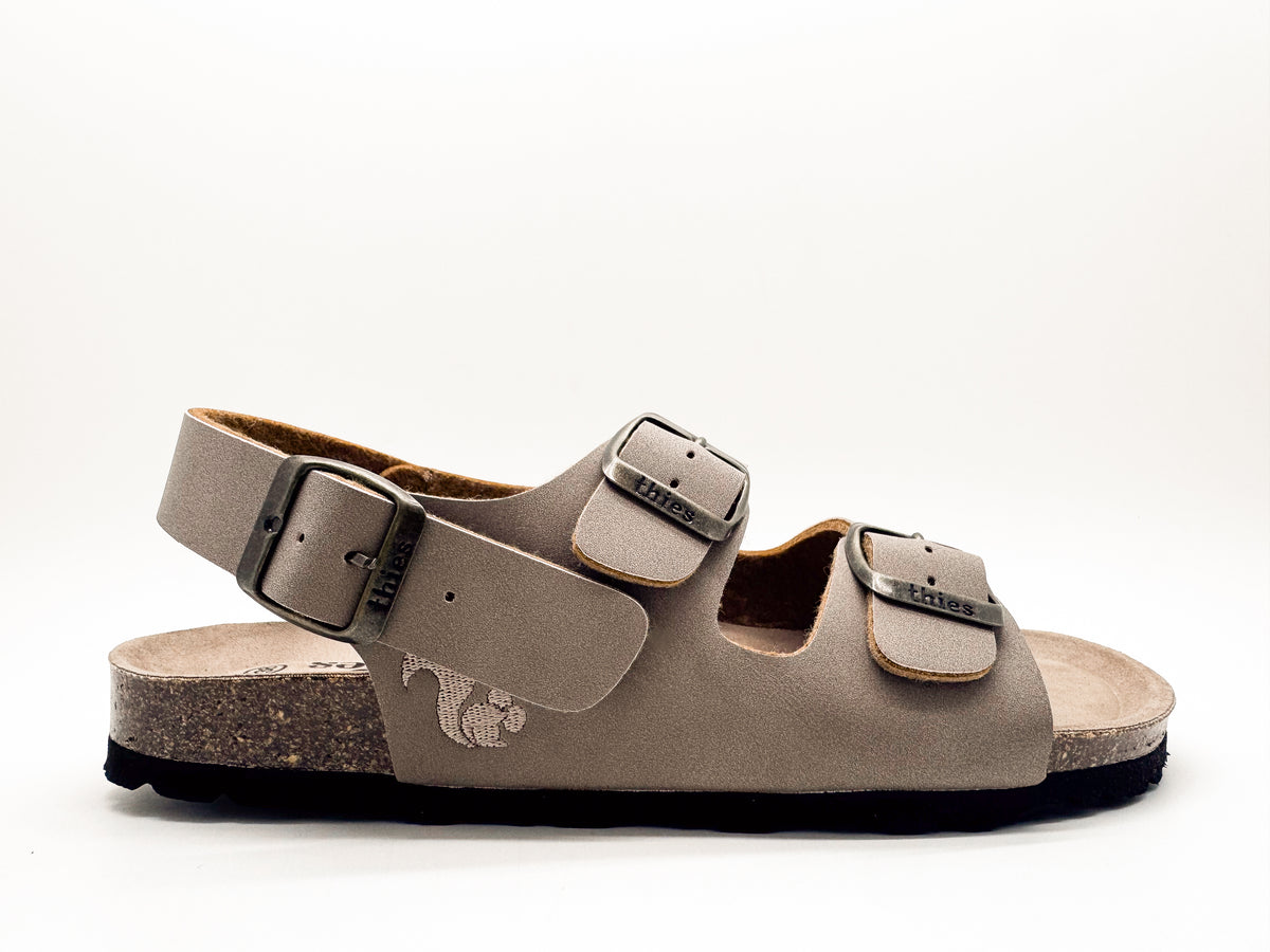 thies 1856 ® Eco Bio Backstrap Sandal vegan elephant grey