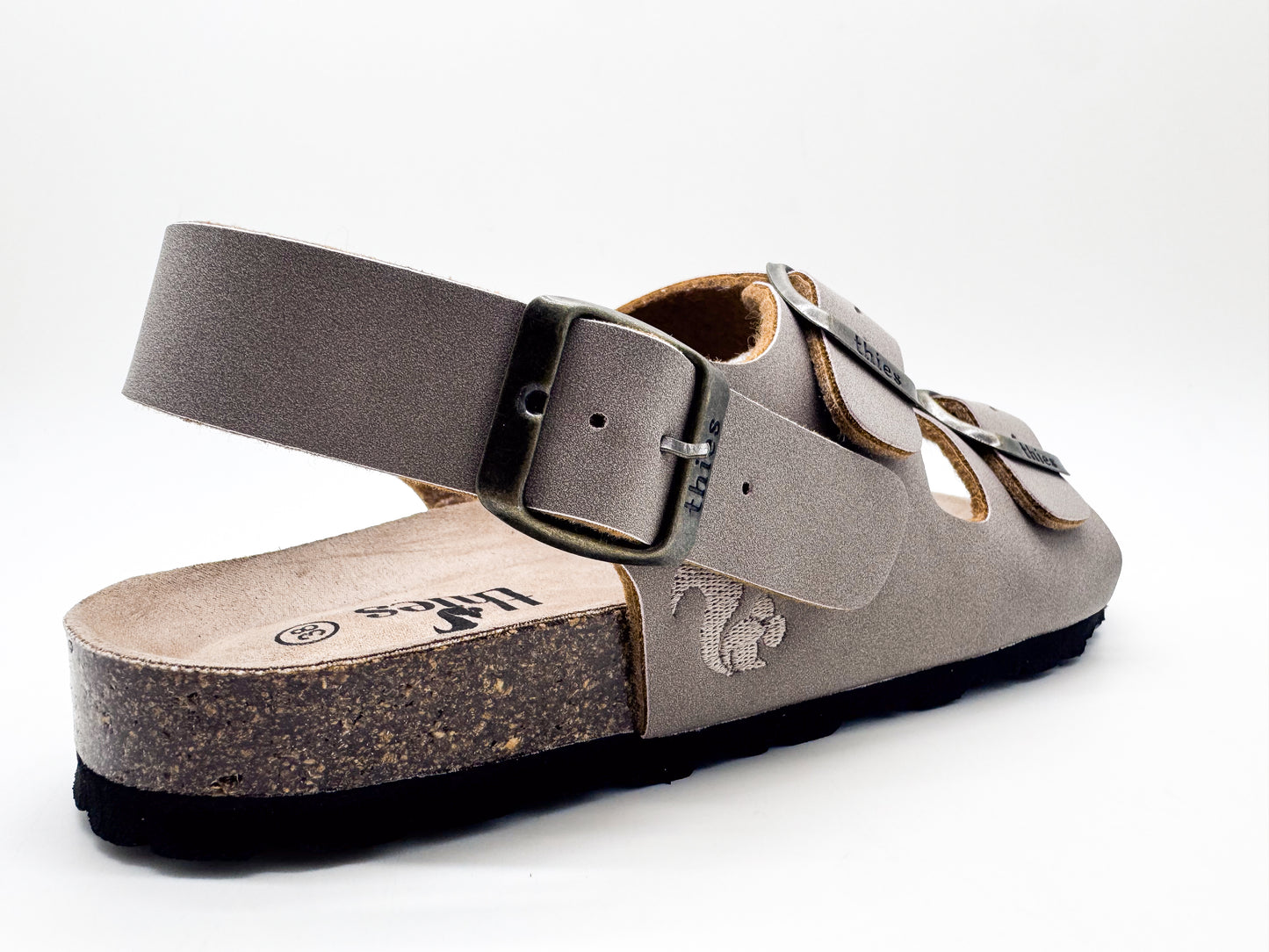 thies 1856 ® Eco Bio Backstrap Sandal vegan elephant grey
