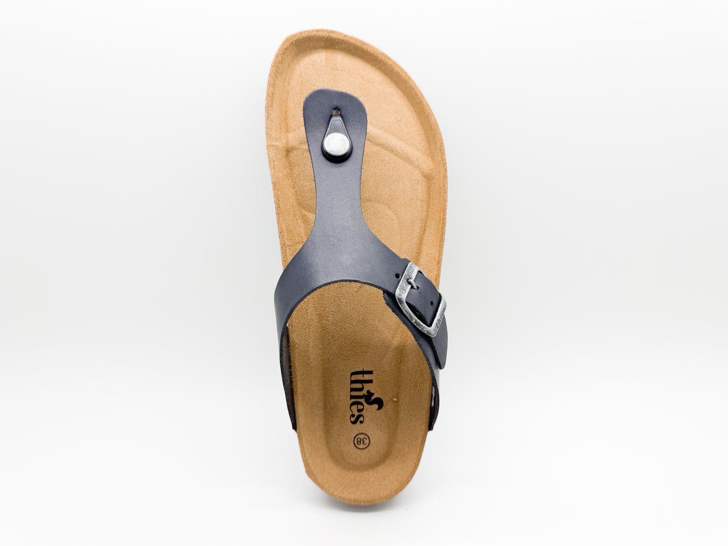 thies 1856 ® Eco Leather Thong Sandal charcoal (W/M/X)