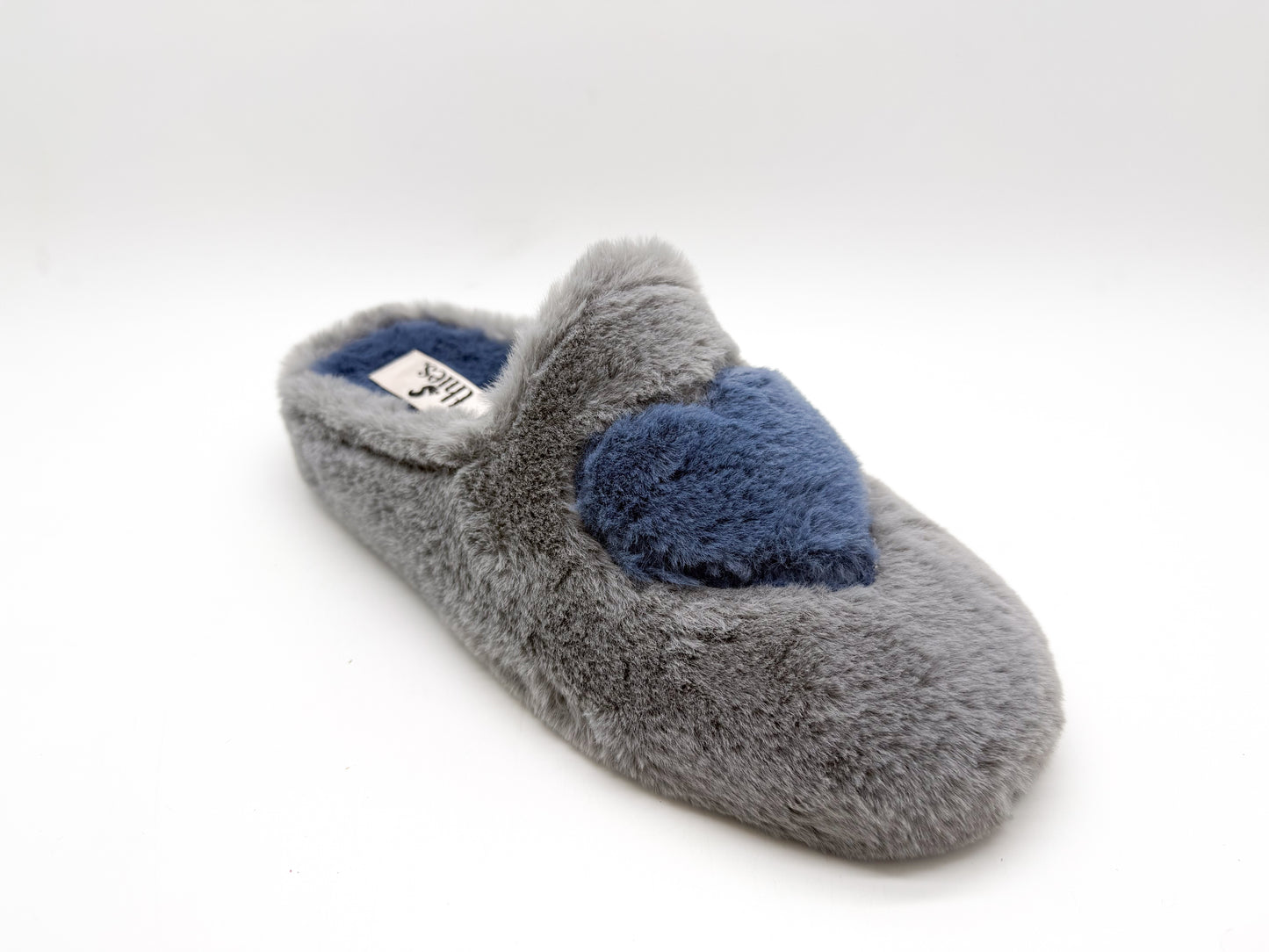 thies 1856 ® Rec Heart Slipper grey love
