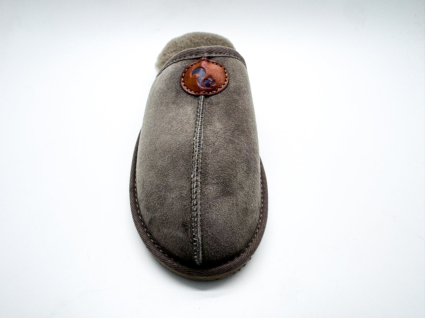 thies 1856 ® Sheepskin Grumpy Dad Slipper elephant grey