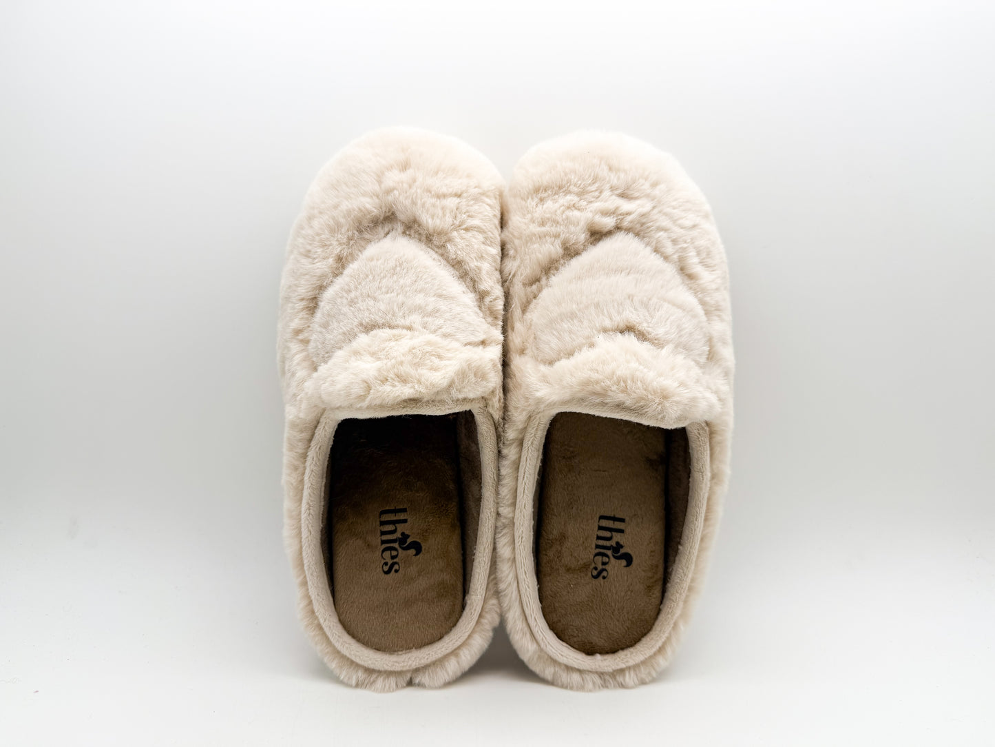 thies 1856 ® Rec Fluffy Heart Slipper vegan beige