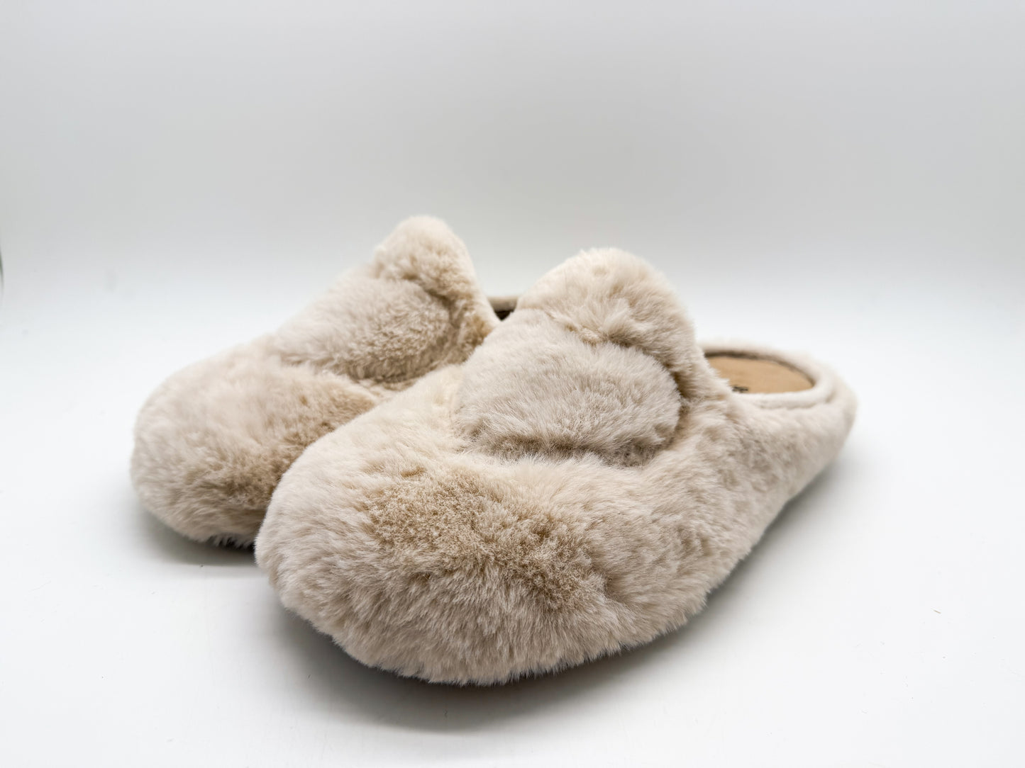 thies 1856 ® Rec Fluffy Heart Slipper vegan beige