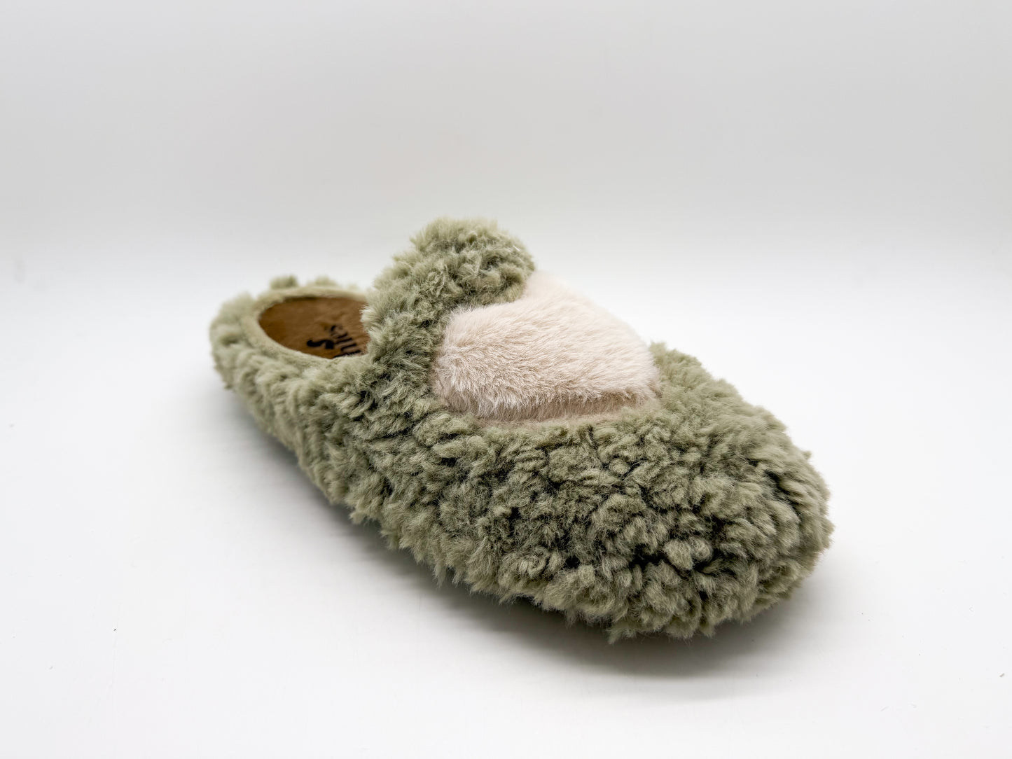 thies 1856 ® Rec Fluffy Heart Slipper vegan emerald