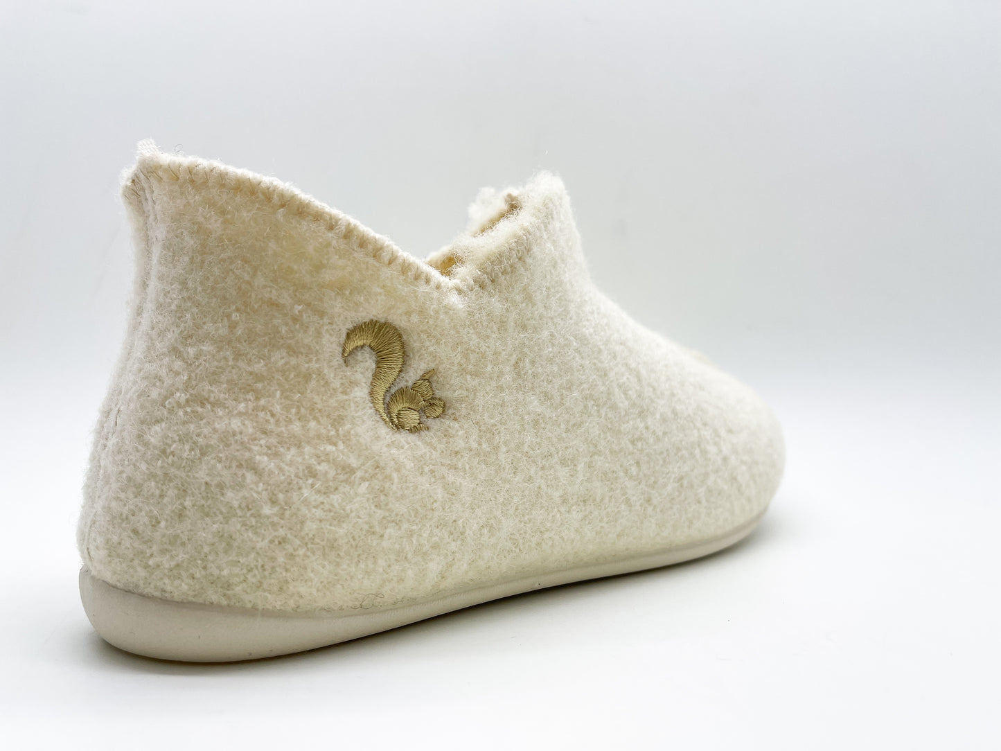 thies 1856 ® Slipper Boots off white with Eco Wool (W)