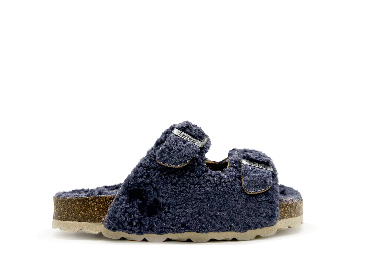 thies 1856 ® Kids Organic Teddy Sandal blue grey (K)