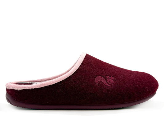 thies 1856 ® PET Piping Slipper vegan bordeaux