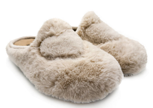 thies 1856 ® Rec Fluffy Heart Slipper vegan beige