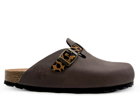 thies 1856 ® Eco Bio Leo Belt Clog vegan mocca leo