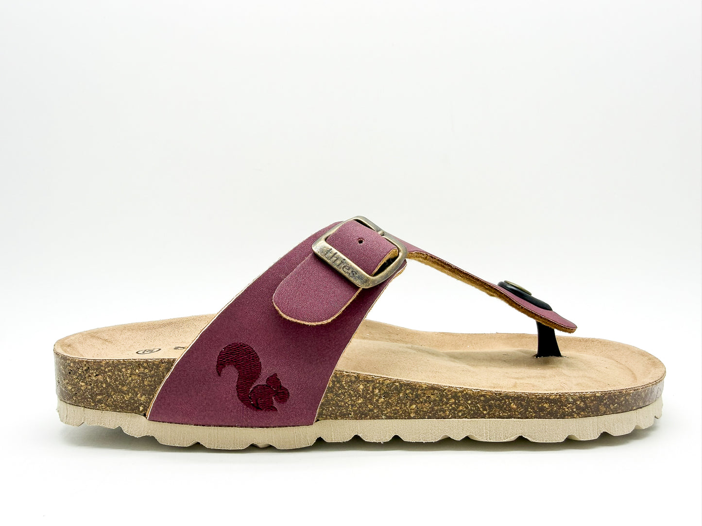 thies 1856 ® Eco Bio Thong Sandal vegan plum