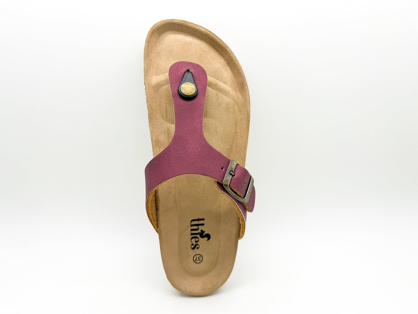 thies 1856 ® Eco Bio Thong Sandal vegan plum