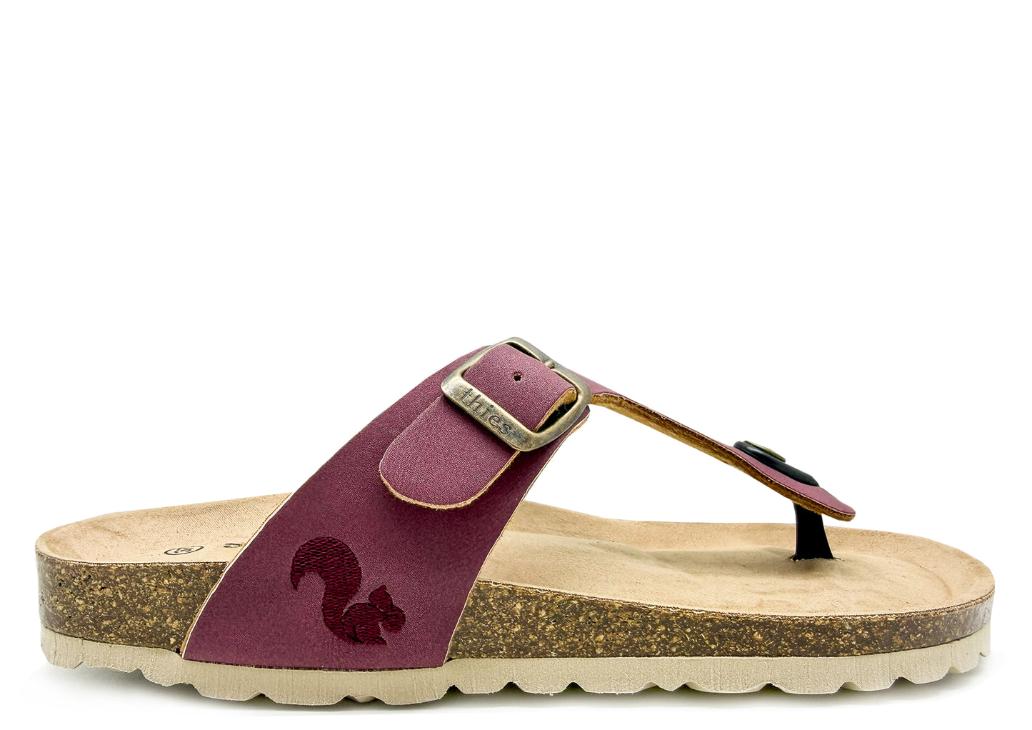 thies 1856 ® Eco Bio Thong Sandal vegan plum
