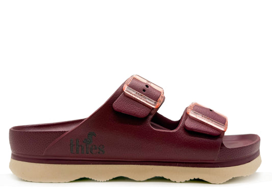 thies 1856 ® Ecofoam Double Sandal vegan bordeaux