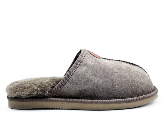 thies 1856 ® Sheepskin Grumpy Dad Slipper elephant grey