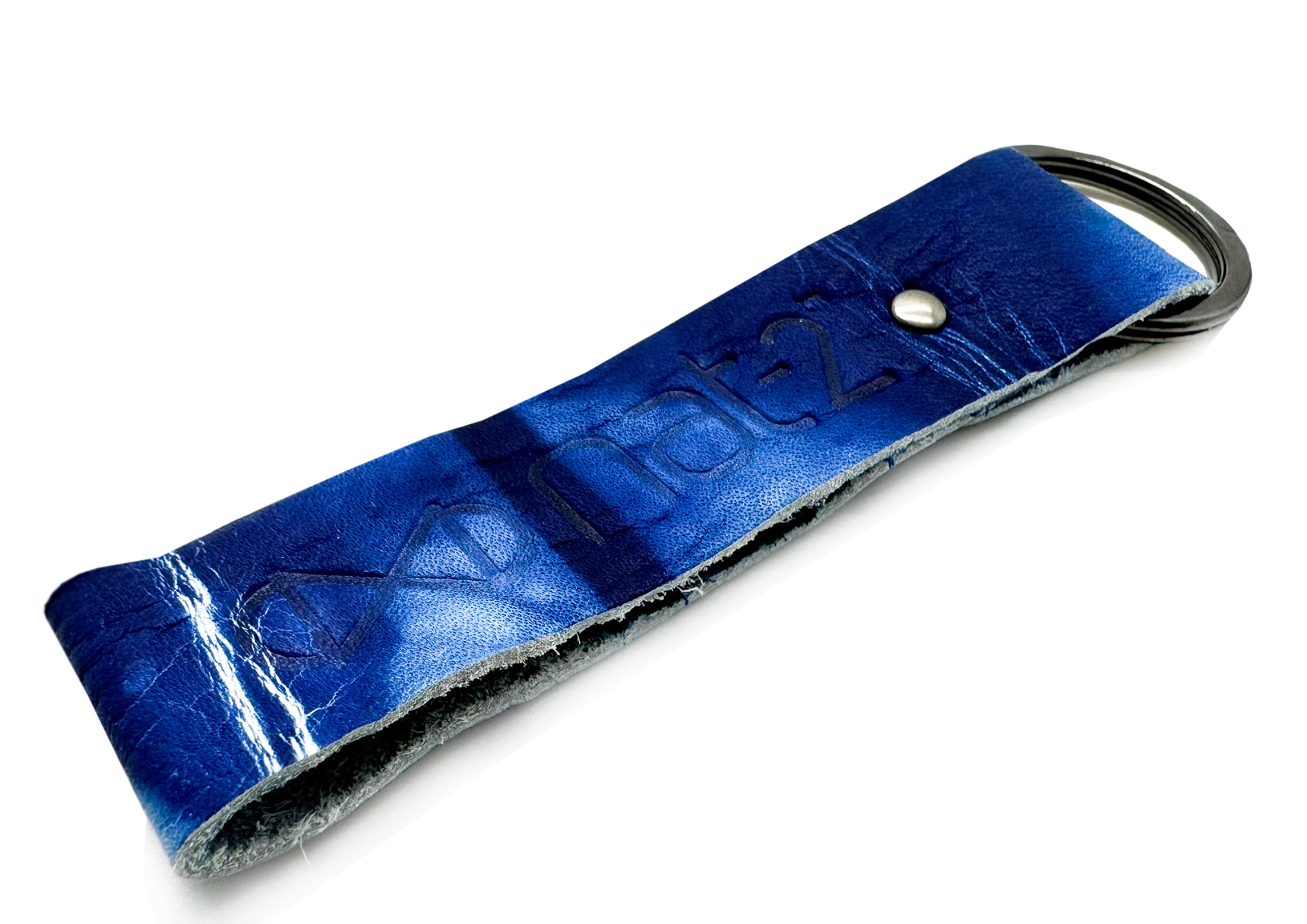 nat-2™ Leather Keychain indigo – coilex