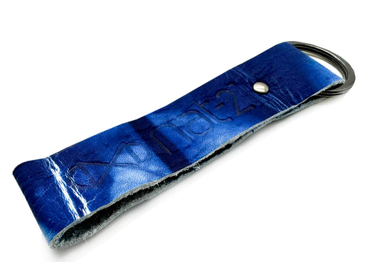 nat-2™ Leather Keychain indigo
