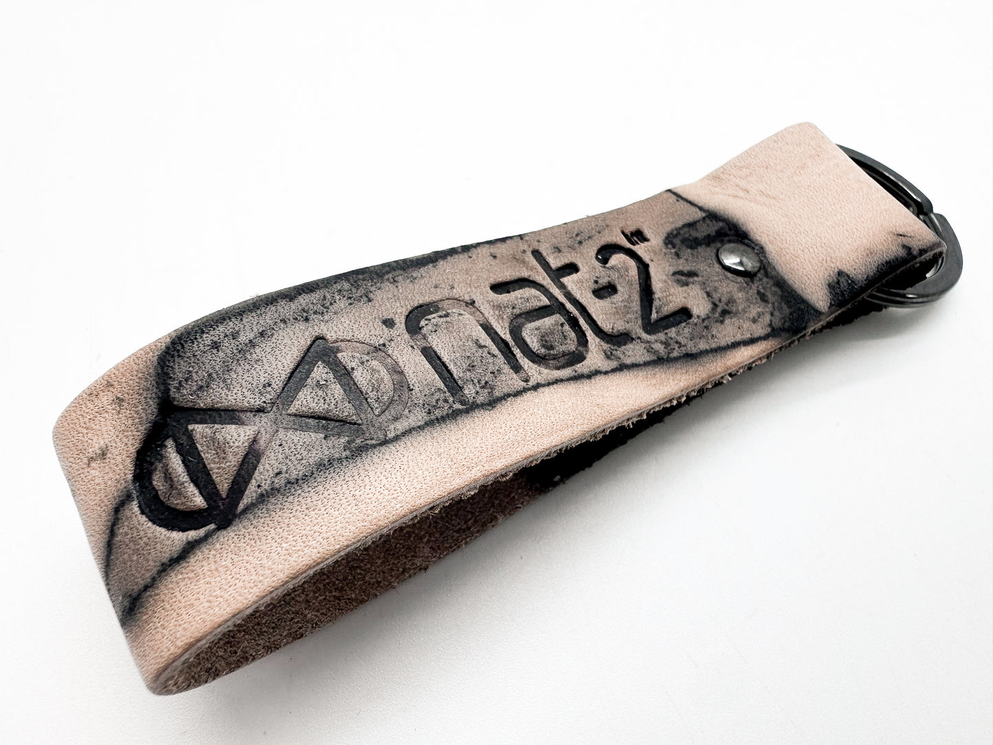 nat-2™ Leather Keychain rusted tan