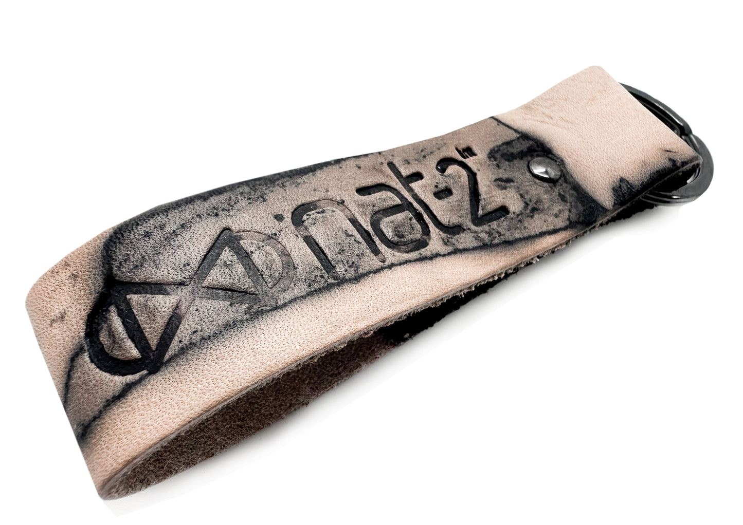 nat-2™ Leather Keychain rusted tan