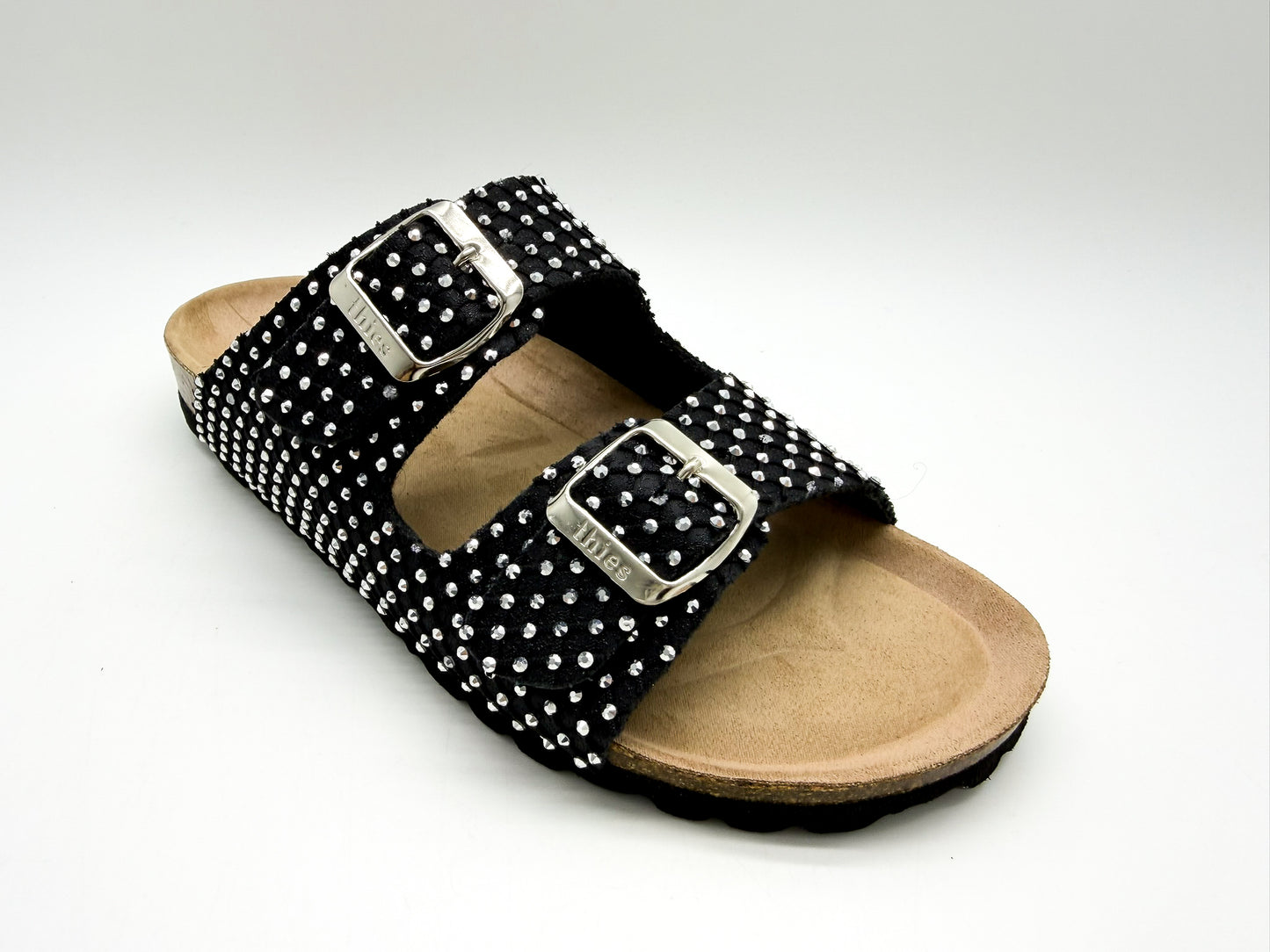 thies 1856 ® Rec Sparkle Sandal black strass