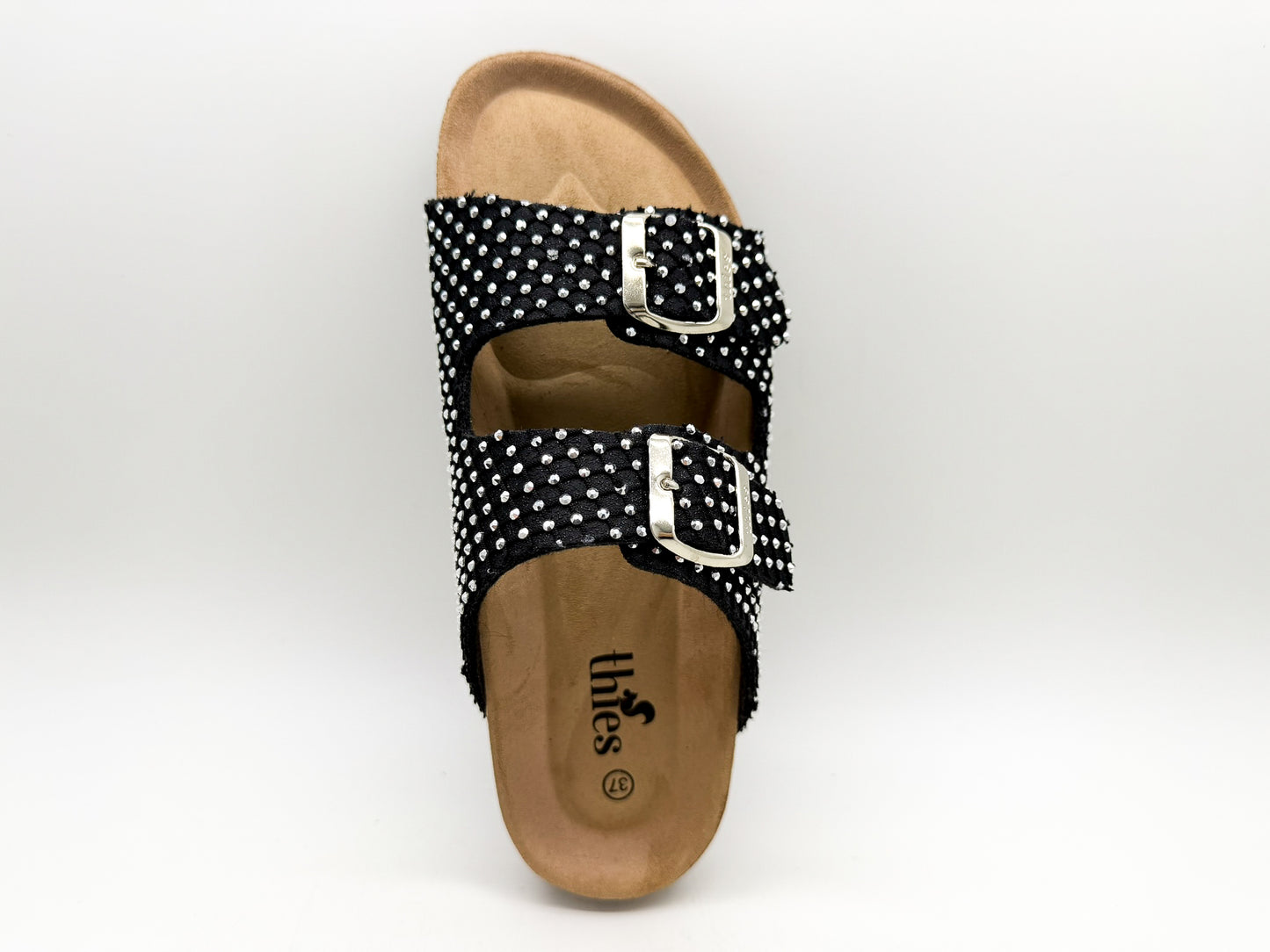 thies 1856 ® Rec Sparkle Sandal black strass