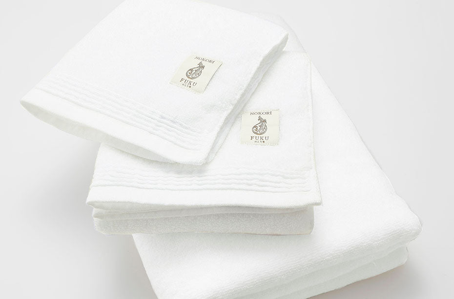 thies 1856 ® x Fukuroya Nokori Fuku Hand Towel Pure natural undyed white S