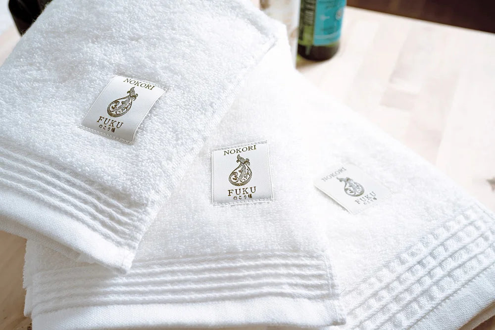 thies 1856 ® x Fukuroya Nokori Fuku Bath Towel Pure natural undyed white L