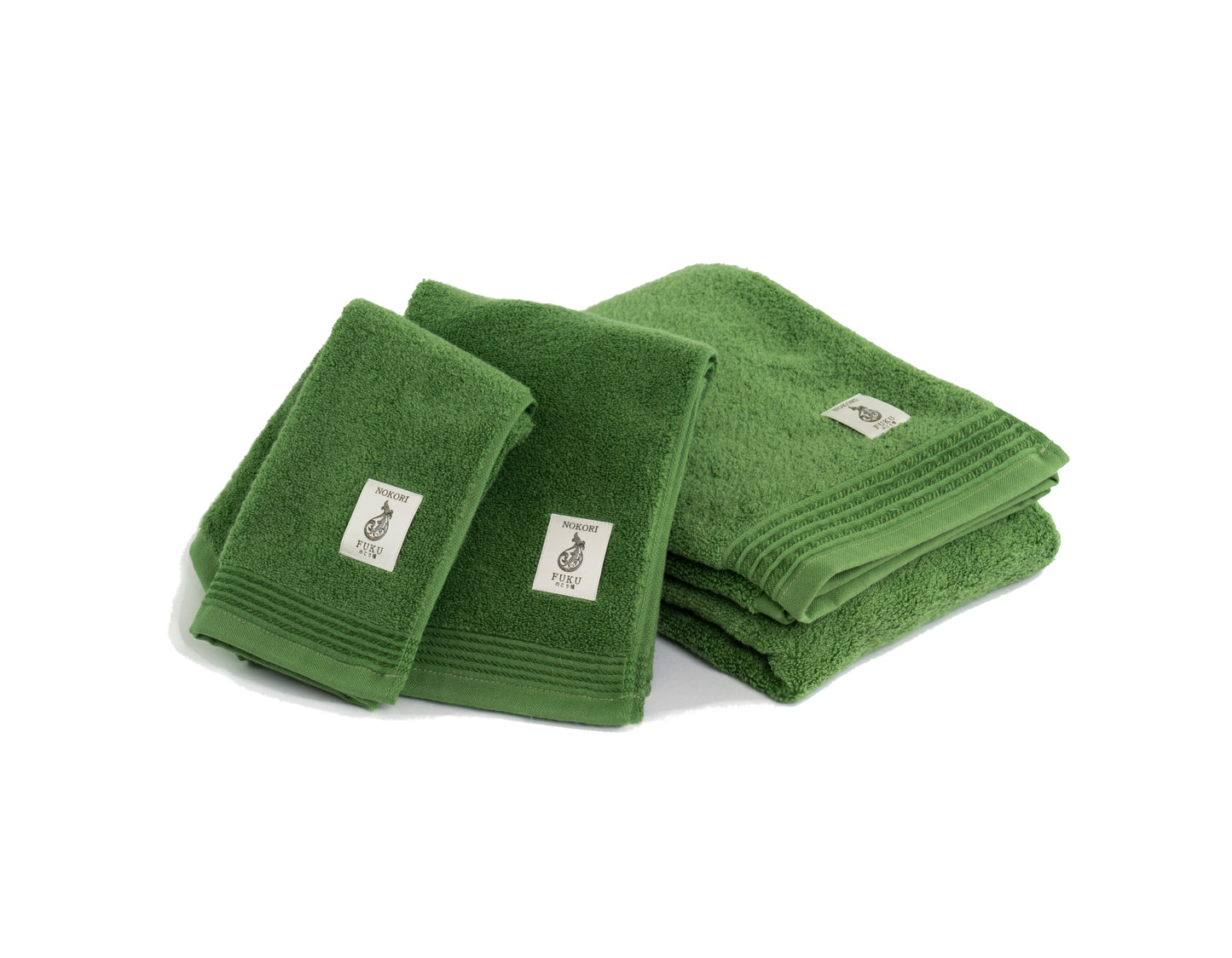 thies 1856 ® x Fukuroya Nokori Fuku Hand Towel Matcha dyed green S