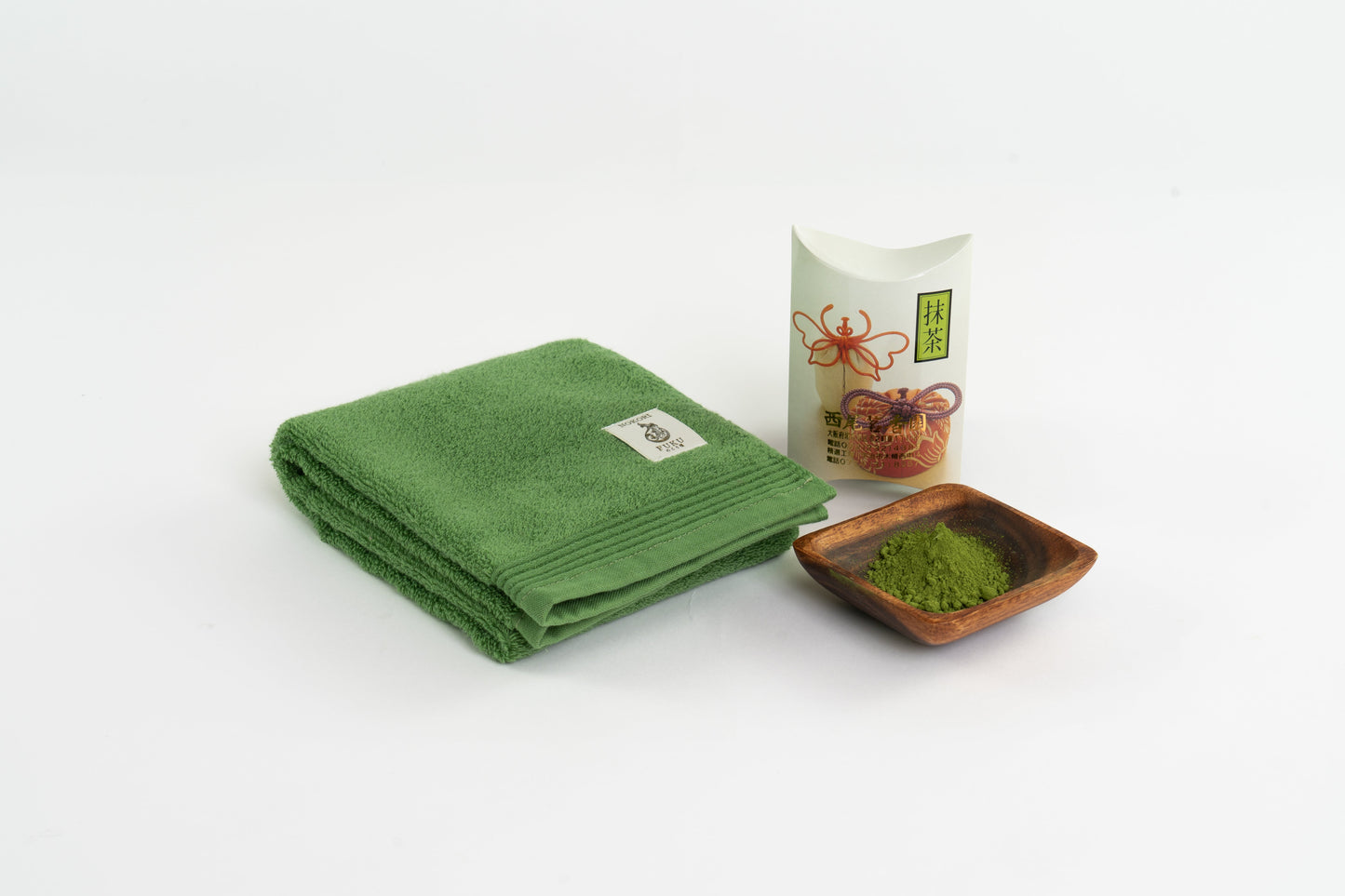 thies 1856 ® x Fukuroya Nokori Fuku Bath Towel Matcha dyed green L