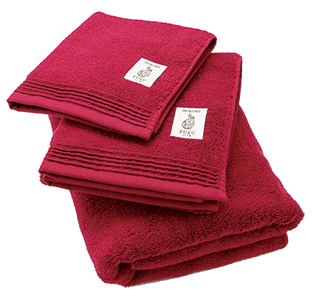 thies 1856 ® x Fukuroya Nokori Fuku Hand Towel Red Wine dyed bordeaux S