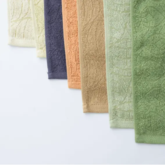 thies 1856 ® x Fukuroya Shizuku Gauze Wash Towel natural dyed basil green