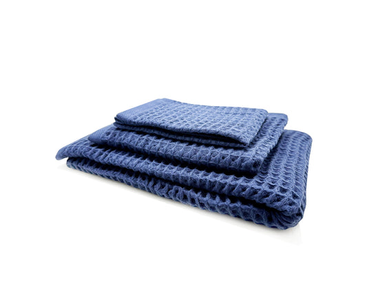 thies 1856 ® x Fukuroya Washi Matou Waffle Towels Kon navy blue S, M, L