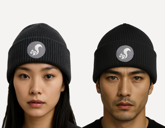 deze vegan Recycled Beanie donkergrijs (W/M/X)