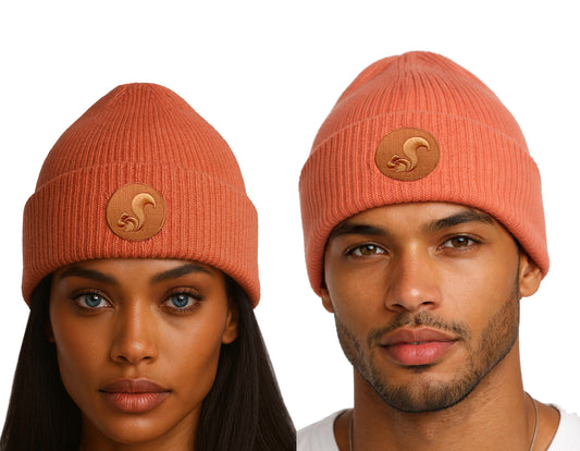 thies vegan Organic Beanie salmon