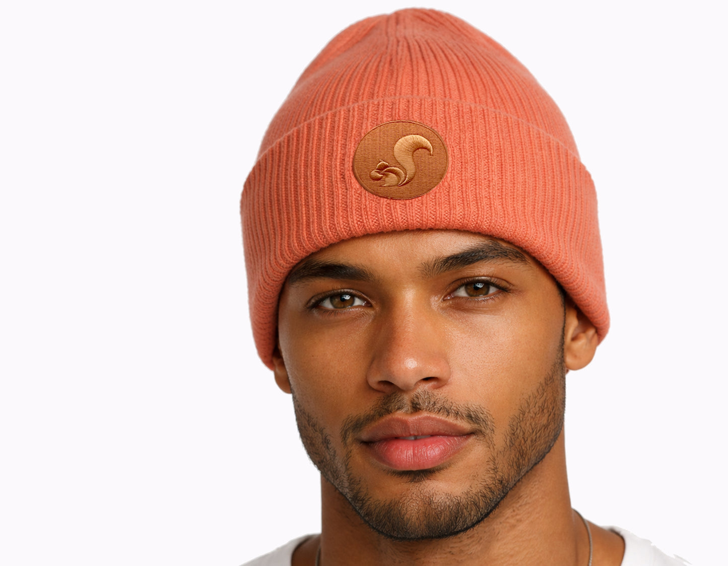 thies vegan Organic Beanie salmon