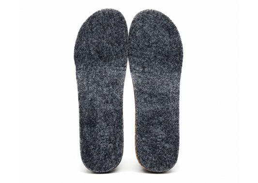 thies 1856 ® Recycled PET Slipper Insoles / Innensohlen vegan grey / black